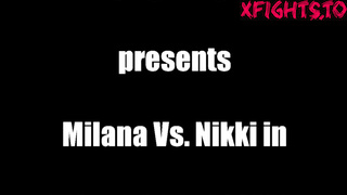 Milana vs Nikki Lesbian Nude Fight